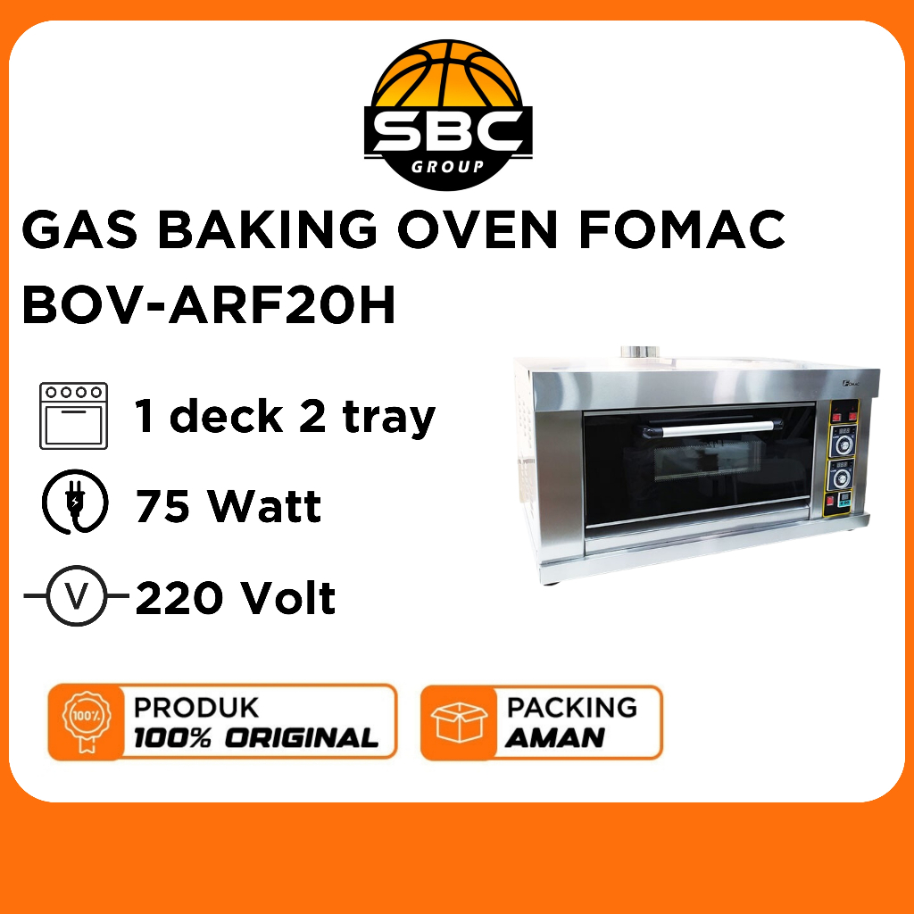 FOMAC Gas Oven BOV-ARF20H / Oven Gas FOMAC 1 Deck 2 Tray
