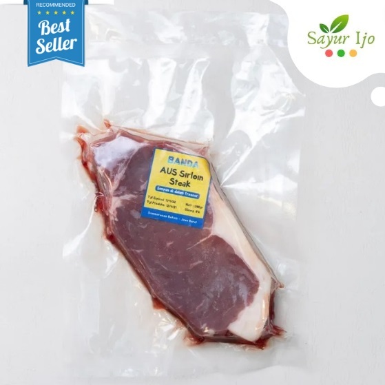 

Banda Sirloin Steak -/+ 200 Gram / Pack Fresh Frozen Daging Sapi Australia AU Beku Segar