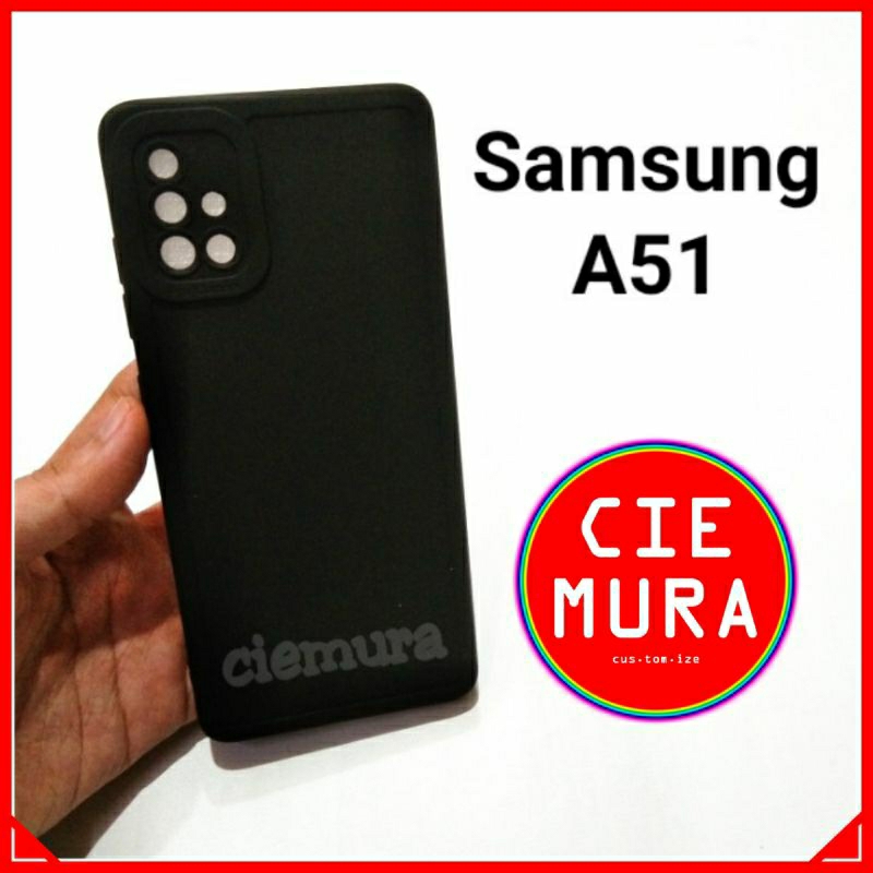 CIE Case Hitam Samsung A51 Black Matte Softcase Polos Lentur Slim Silikon HP Ciemura