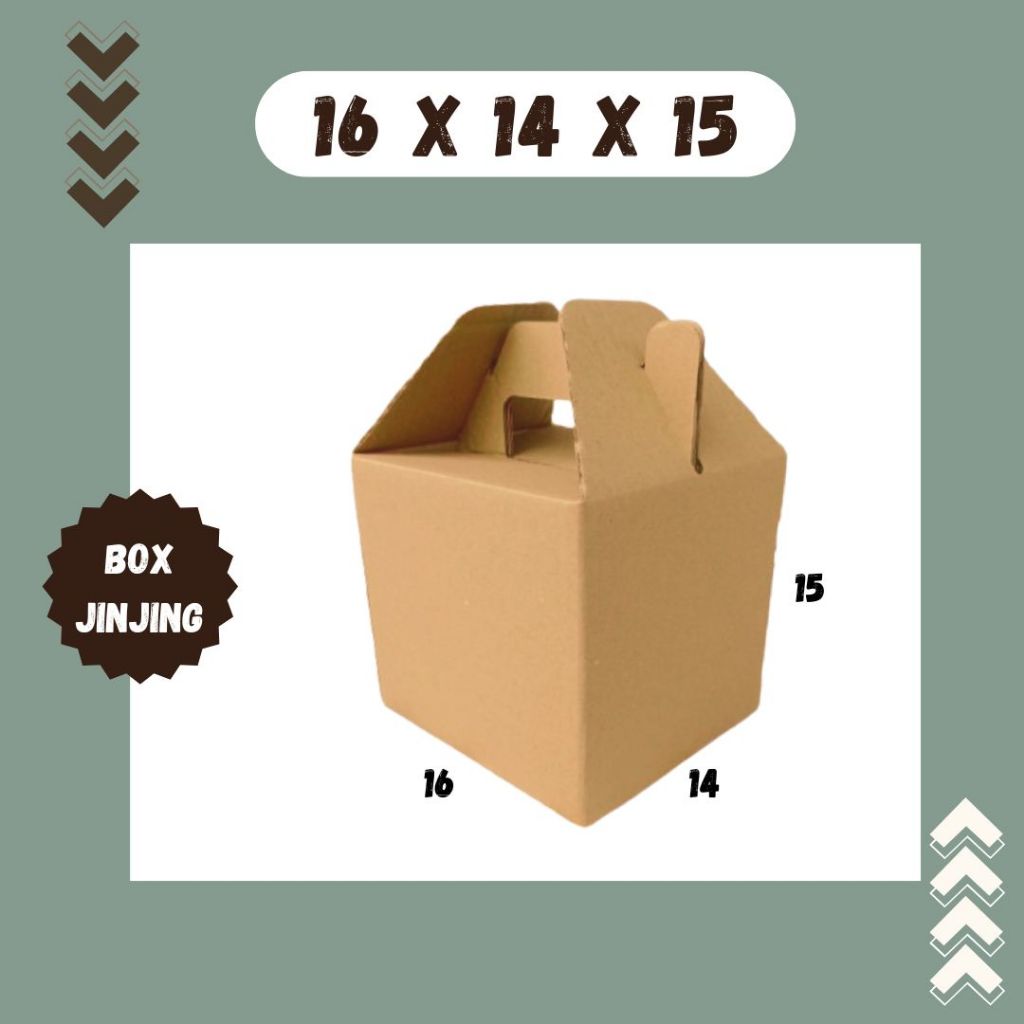 Kardus Jinjing 16x4x15 Gable Box Dus Parcel Packing Buah Hampers Kemasan Idul fitri