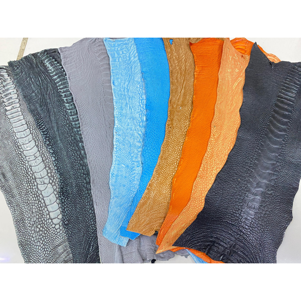 Kulit Ostrich Leg Asli Finished (KUALITAS EXPORT)