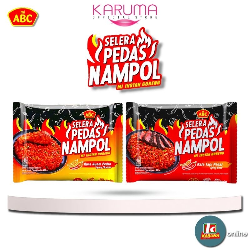

Mie ABC Selera Pedas Nampol 80g | Rasa Ayam Pedas | Rasa Sapi Pedas