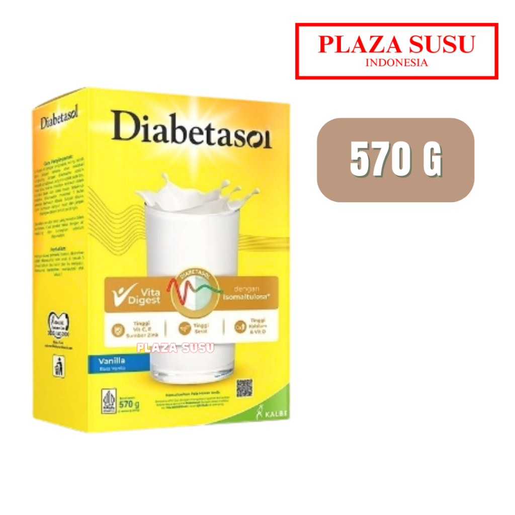 

DIABETASOL VANILA 570 G SUSU NUTRISI KHUSUS DIABETES VANILLA