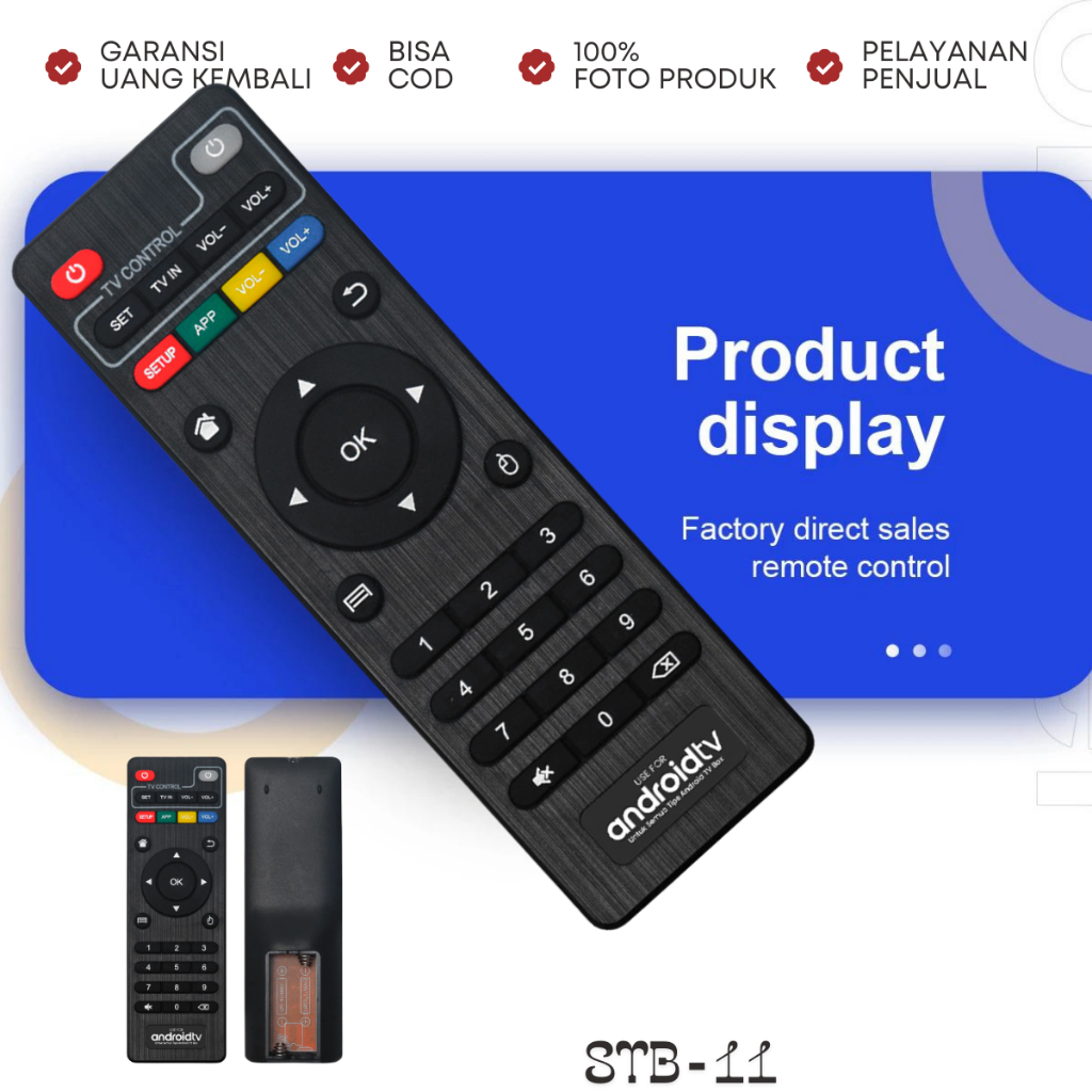 REMOTE STB T2 UNIVERSAL ANDROID TV STB 11 MX10 H96 V88
