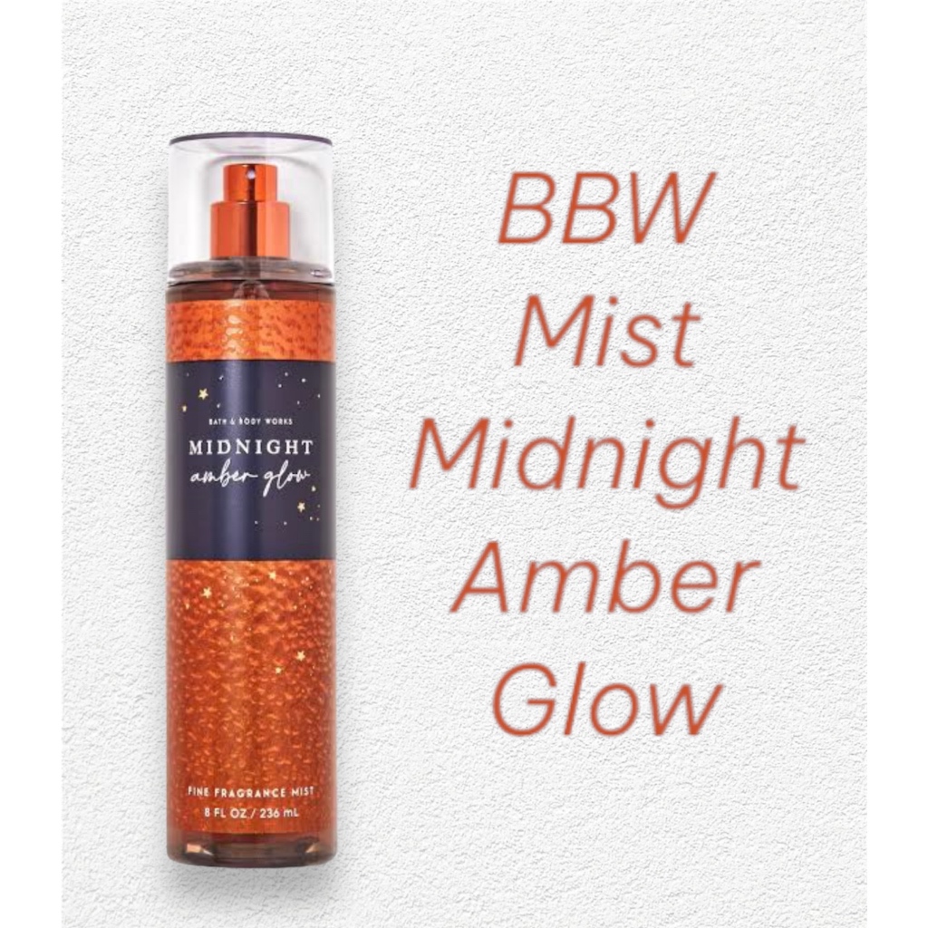bbw body mist midnight amber glow