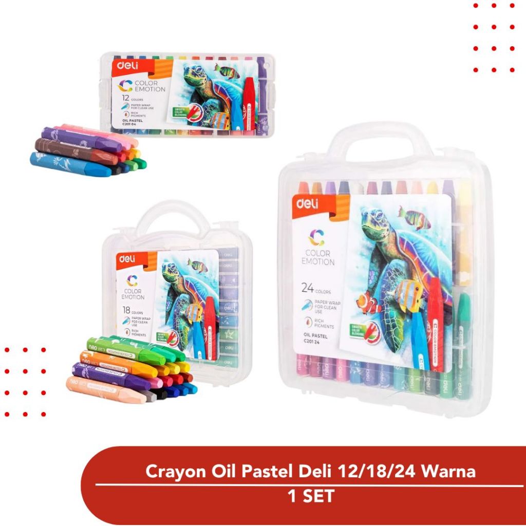 

Krayon Crayon 12/24/36 Warna EC20134 Deli Oil Pastel