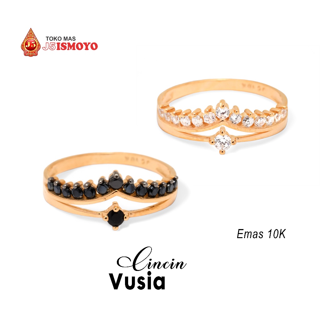 Cincin Emas 10 Karat Vusia J5 Ismoyo