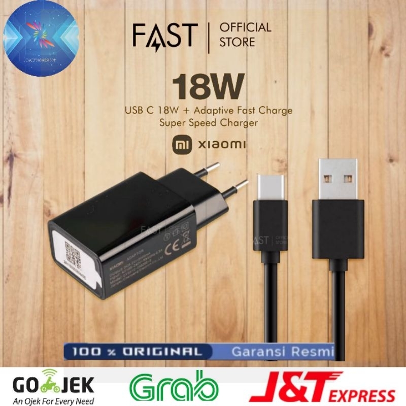 Adapter Charger / Kepala Charger Xiaomi / Poco Type C 18 watt Original Fast Charger 18W