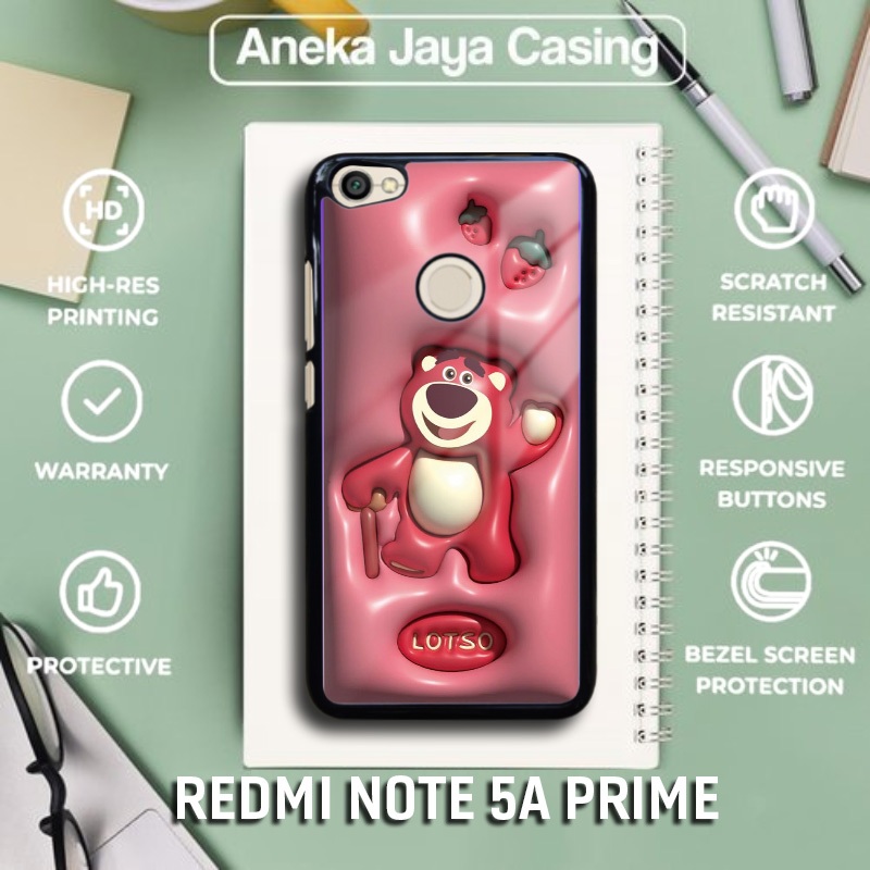 case hp xiaomi redmi note 5a prime motif cute bear terbaru case hardcase softcase premium glosyaneka