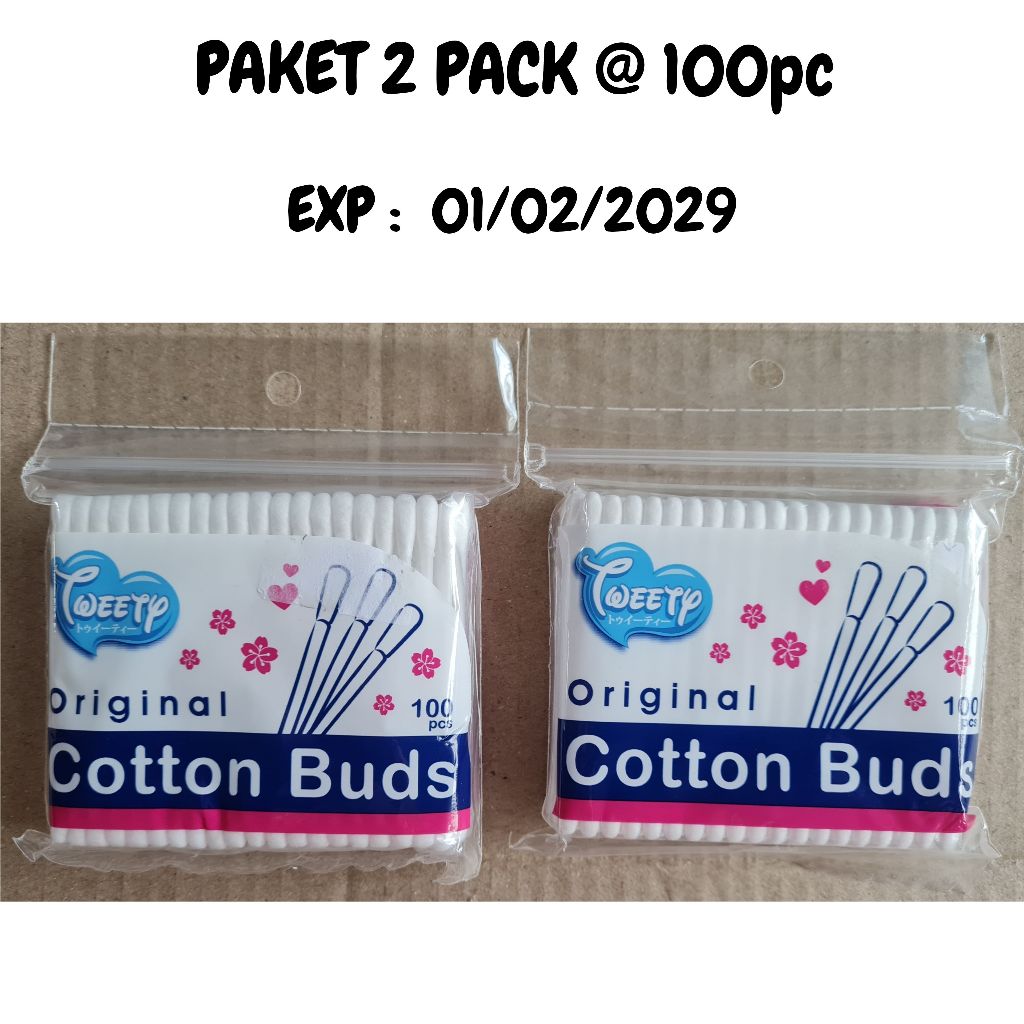 PAKET 2 PACK TWEETY COTTON BUDS 111 isi 100 Pcs