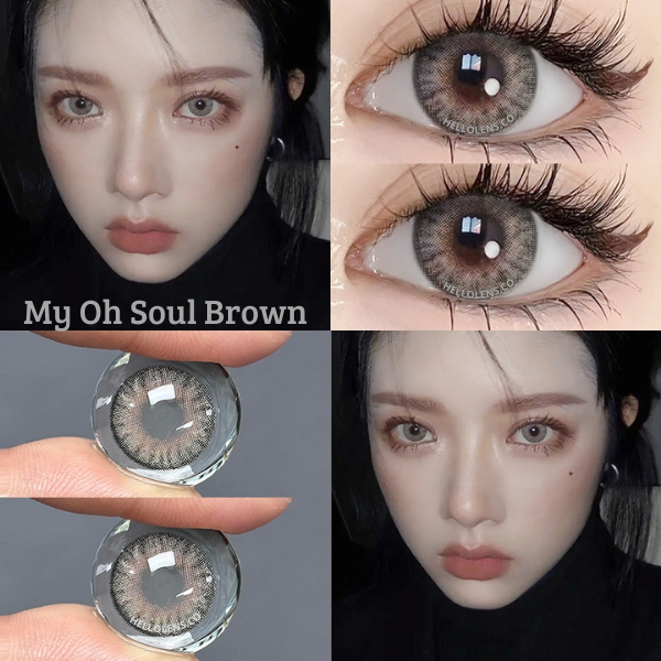 HELLOLENS My Oh Soul Brown 14.5mm Natural Lens / Softlen My Oh Soul  Brown by Pinkin Softlens