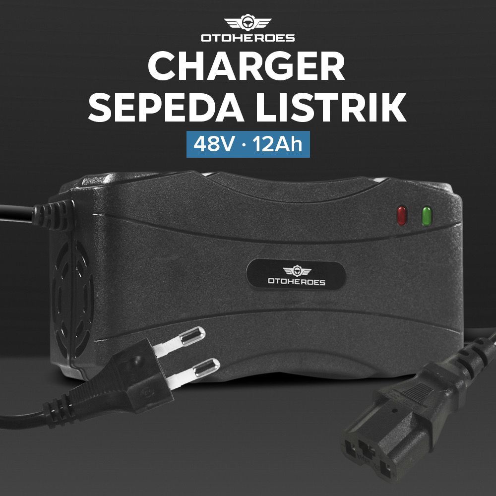 Charger Sekuter Listrik Charger Selis Sepeda Listrik 48V 12Ah 3 Lubang - OTOHEROES 12Ah