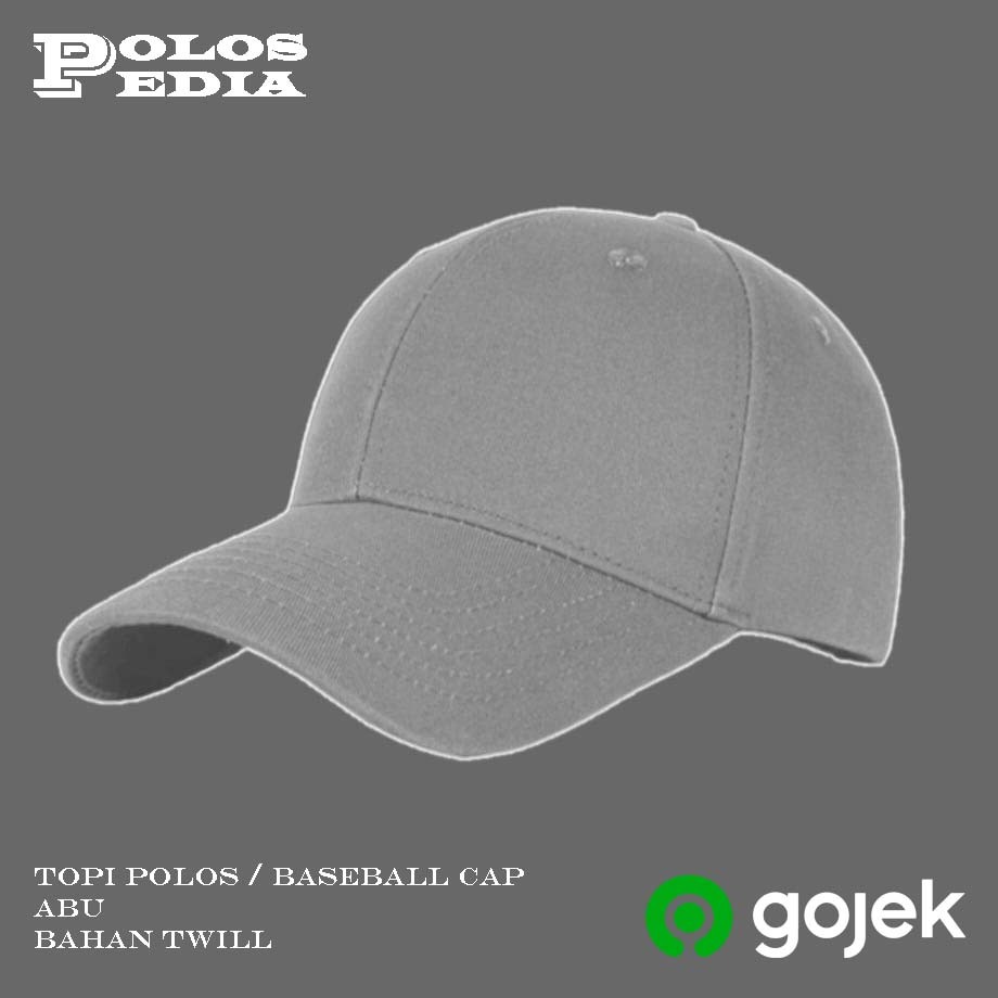 ABU Topi Polos Baseball / Baseball Cap untuk Pria dan Wanita UNISEX