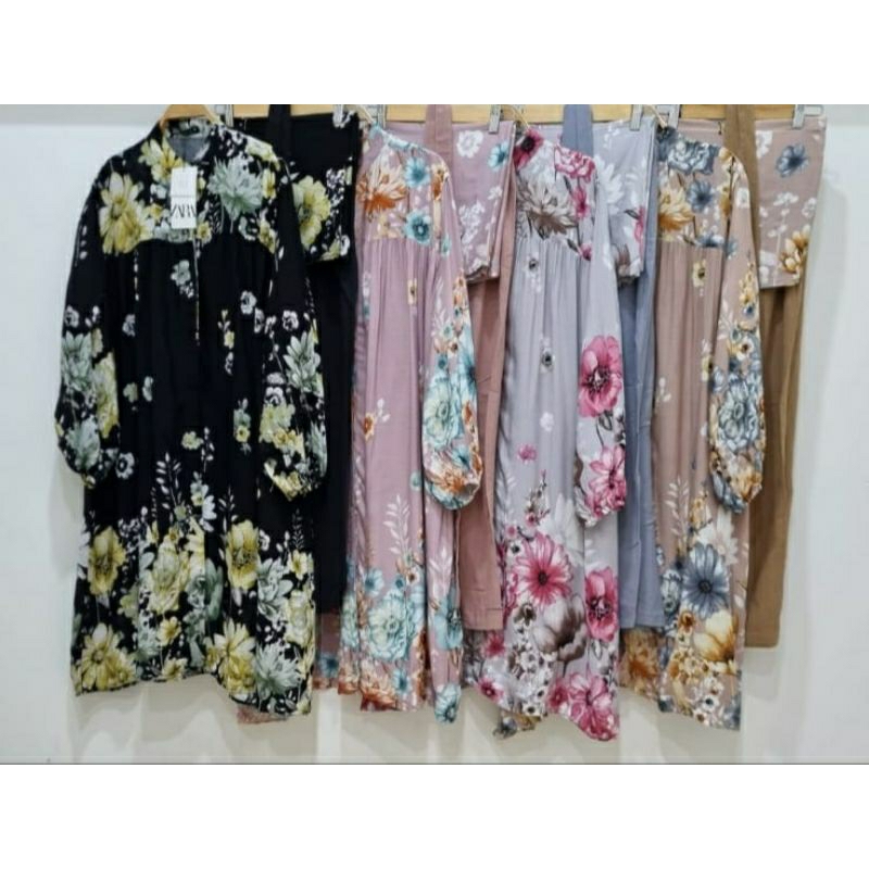 SETELAN TUNIK WANITA ZARA PREMIUM