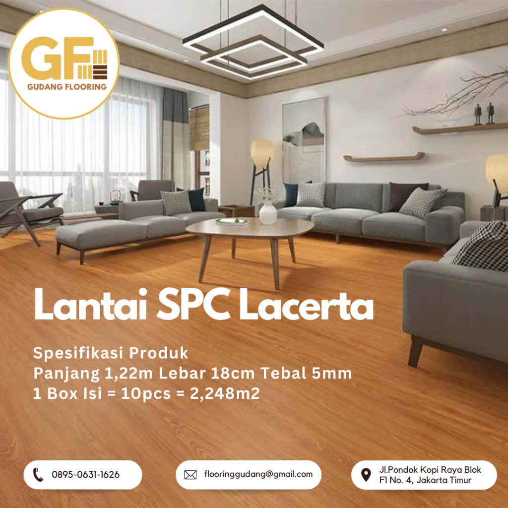 VINYL KLIK SPC LACERTA | Lantai Vinyl SPC 5mm | Vinyl SPC Flooring