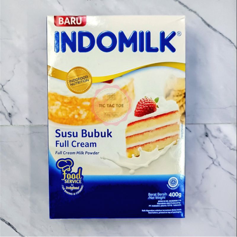 Indomilk Full Cream  Indomilk 400gr / Susu Full Cream Indomilk / Full Cream Bubuk