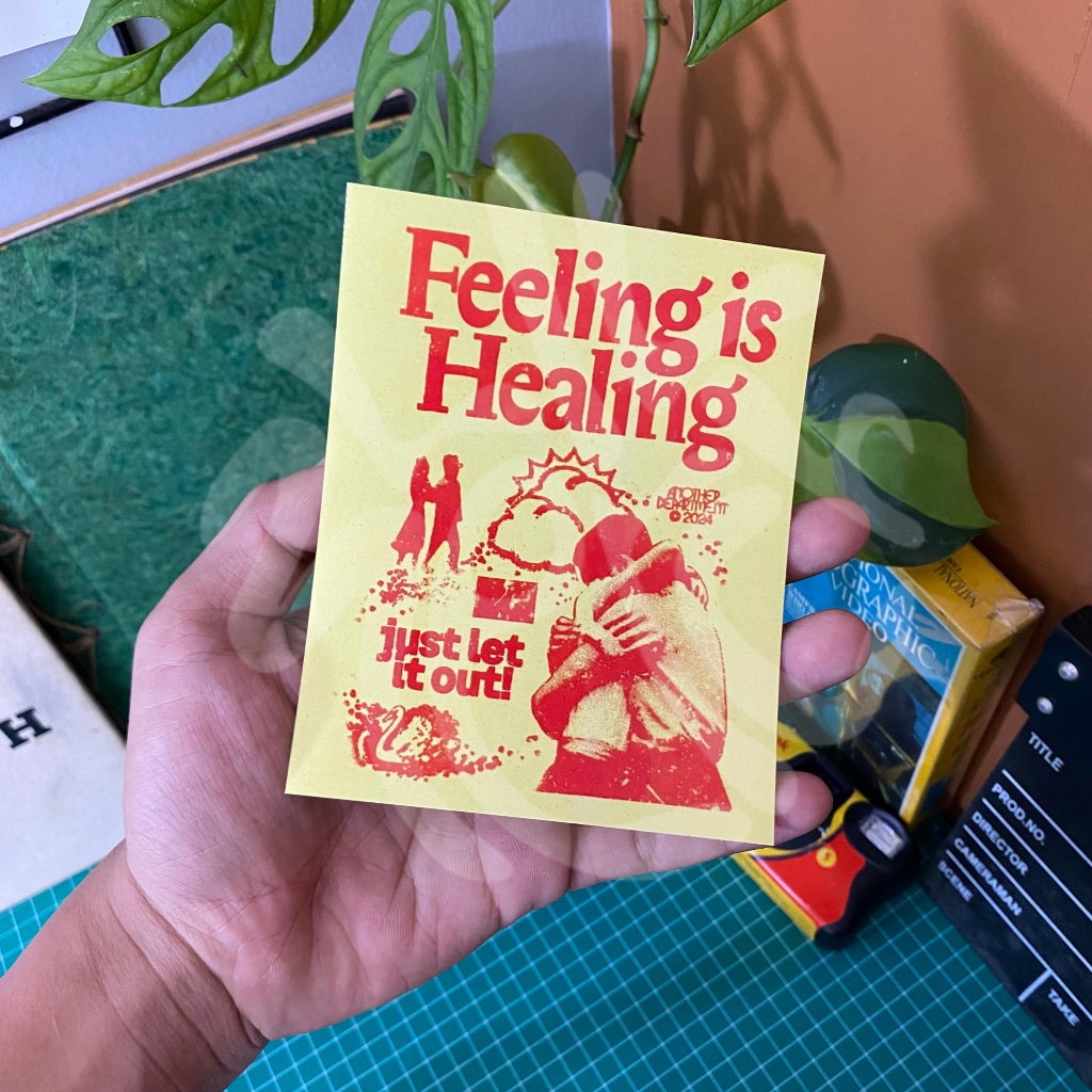 

stiker feeling is healing / stiker poster / sticker aesthetic / sticker tumblr / stiker premium / stiker hp / stiker laptop / stiker helm / stiker tahan air