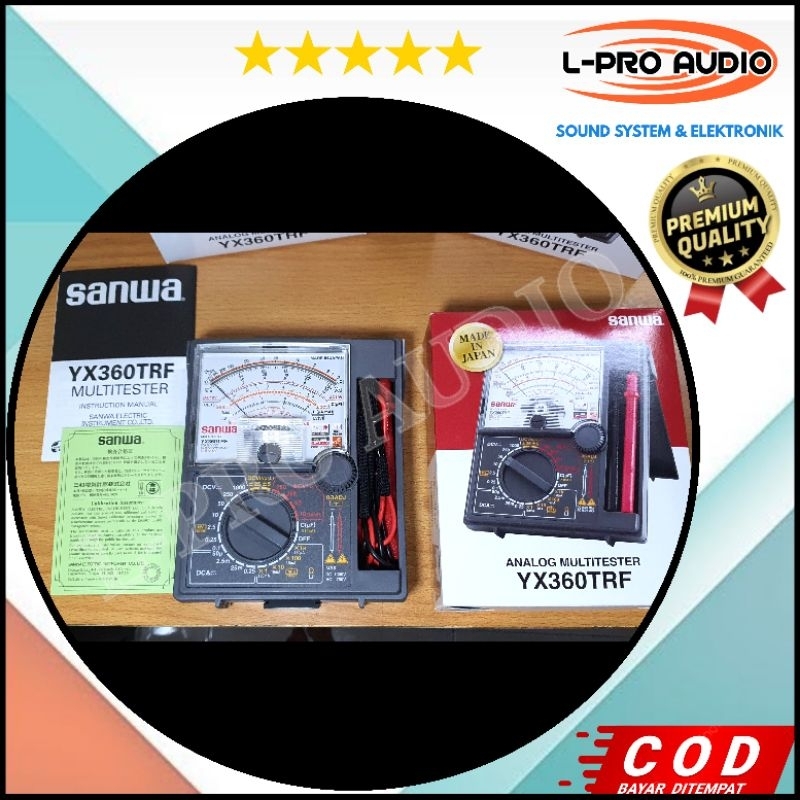 Multimeter AVOMETER SANWA YX360TRF Original ASLI Multitester analog jarum YX 360 TRF