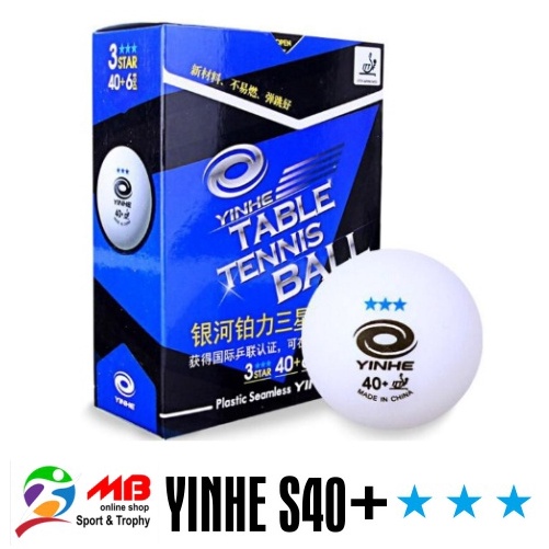 KODE E1J Bola pingpong Yinhe 4 kotak biru tanpa sambungan bintang 3