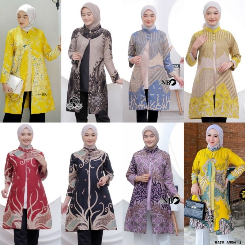 Tunik Batik Atasan Batik Wanita Modern Batik Seragam