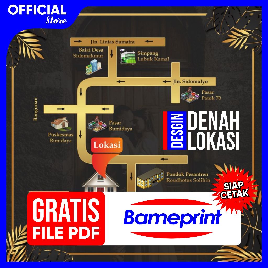 DENAH LOKASI UNTUK UNDANGAN I DENAH MANUAL UNTUK DICETAK / DICANTUMKAN DI UNDANGAN / DI UPLOAD UNDAN