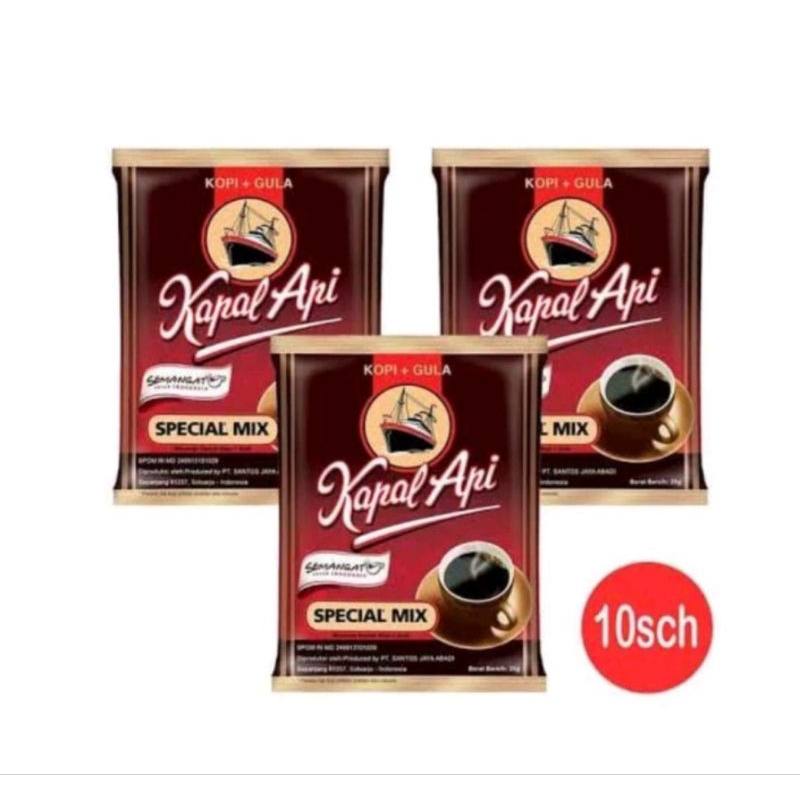 

TERMURAH Kopi kapal api mix sachet 23gr 1 renceng (isi 10)