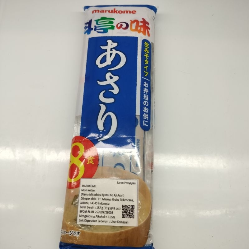 

Marukome misoshiru ryotei no aji asari 152g