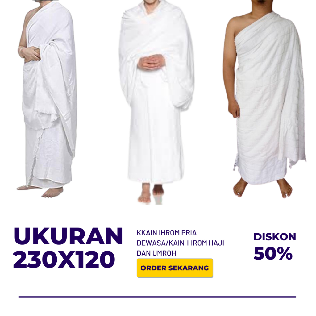 Kain Ikhram Ikhrom Ihram Ihrom Baju Ikhram Ikhrom Ihram Ihrom Pria Dewasa Laki Laki Perlengkapan Haj