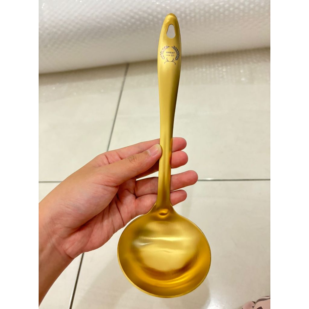 Irus Stainless Gold Tebal Anti Karat / Irus Soup Irus Lubang Stainless Gold