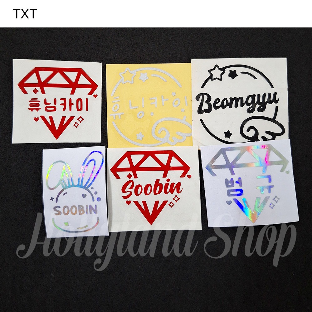 

Sticker Cutting T X T Member Nama Hangeul Lightstick (2pcs) Unofficial