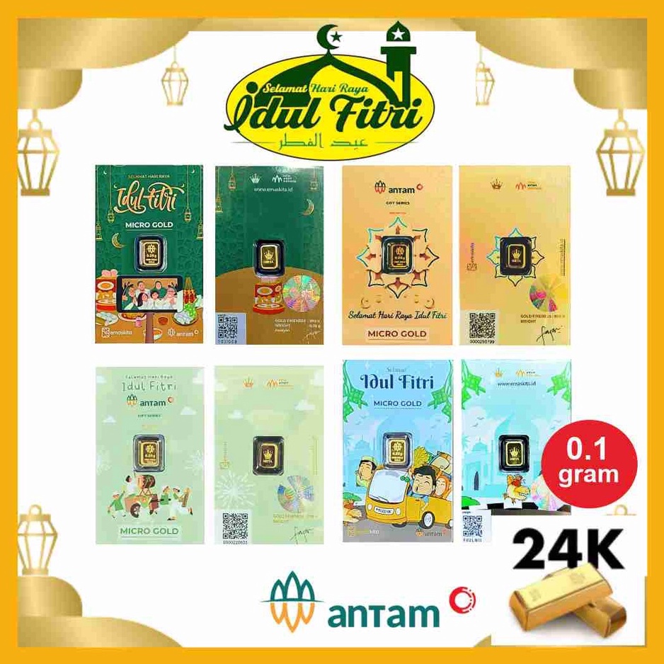 1212 Brand LM EMAS LOGAM MULIA ANTAM 1 1 GRAM HARTADINATA EMAS KITA IDUL FITRI LEBARAN EID MUBARAK K