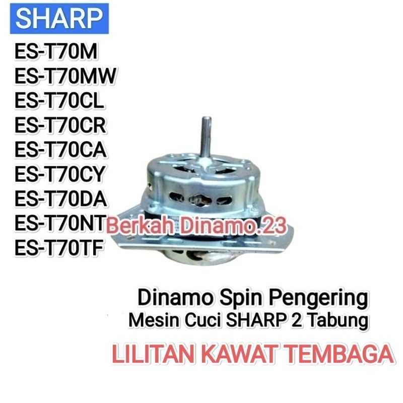 Dinamo Pengering Mesin Cuci SHARP ES-T70M ES-T70MW ES-T70CR ES-T70CL ES-T70CY ES-T70CA ES-T70DA ES-T