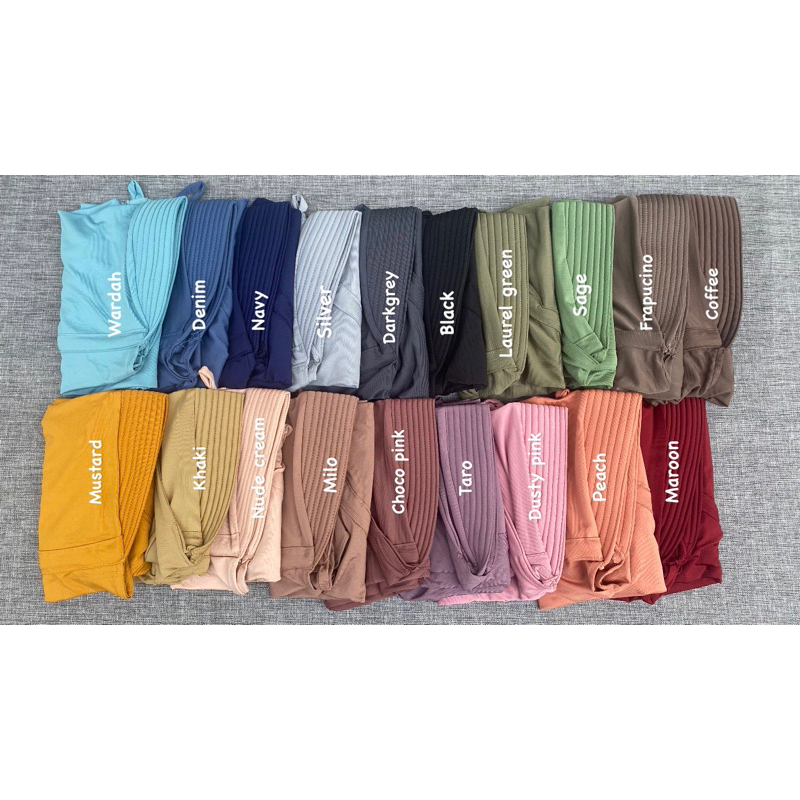Hijab Instan Serut Jersey Premium / Jilbab Instan Bergo Serut / Jilbab Instan Serut Ped Jersey Premi