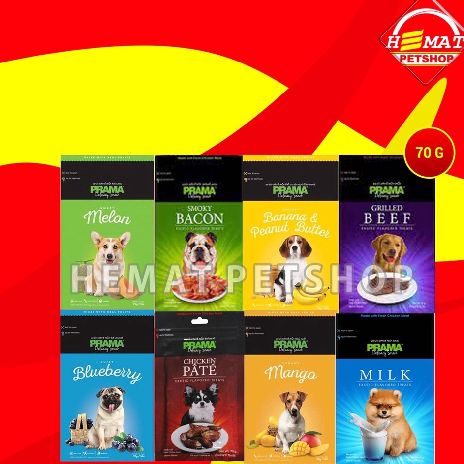 Free Pengemasan  Prama Cemilan Makanan Snack Anjing Dog Snak 7 Gram