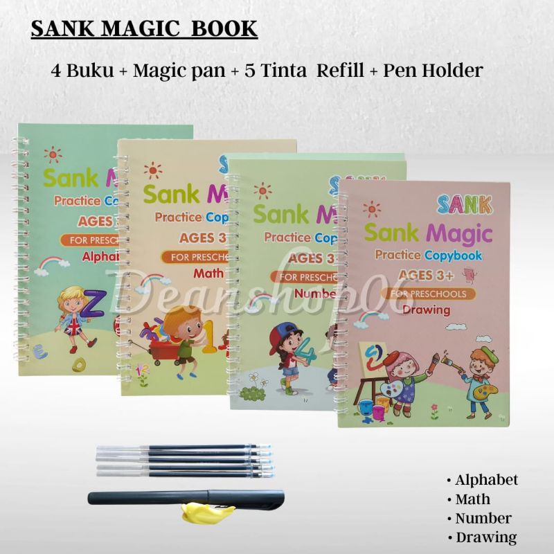

Buku Sank Magic Set Anak Paket Lengkap 1 Set Isi 4 Buku+Pulpen Set Buku Ajaib