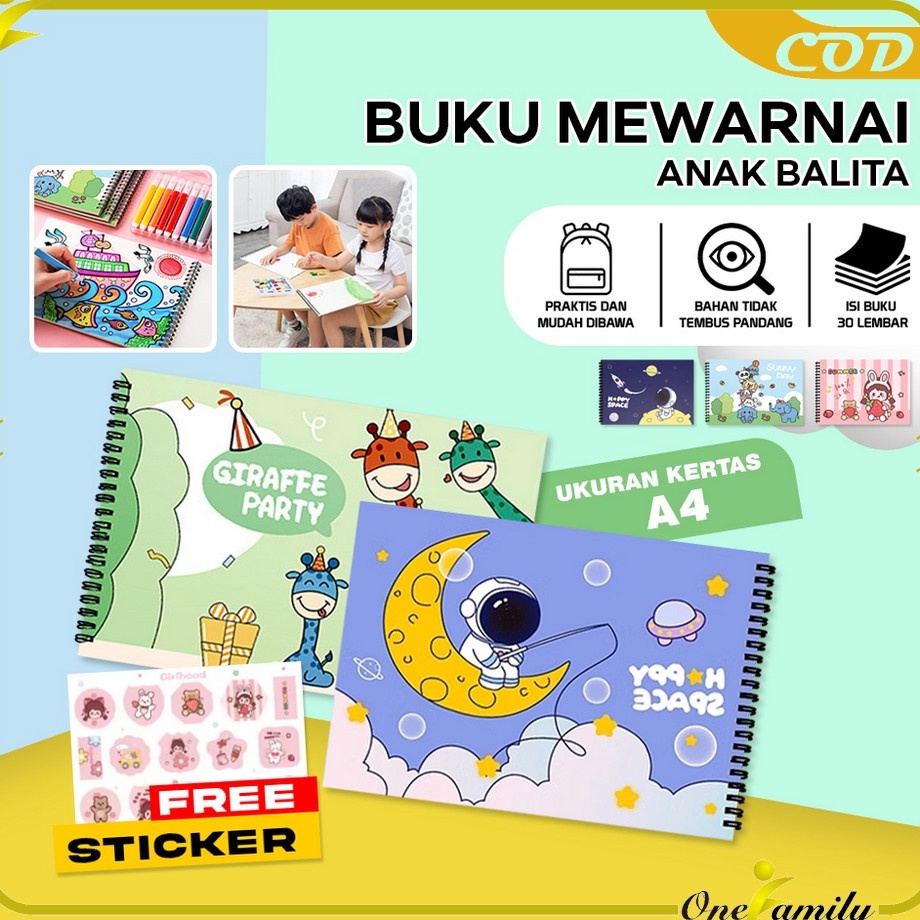 

Ready Surprise ONEA62 Buku Gambar A4 3 Lembar Drawing Book Buku Mewarnai Anak Balita Painting Book Buku Menggambar Buku Sketsa Gambar Lukis