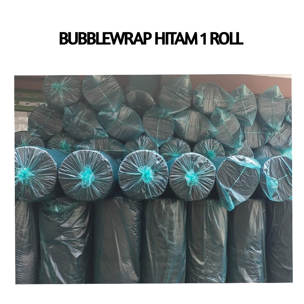 

BUBBLE WRAP HITAM 1 ROLL 125 X 50m 3.3 KG KUALITAS MULIAPACK GMP DKM