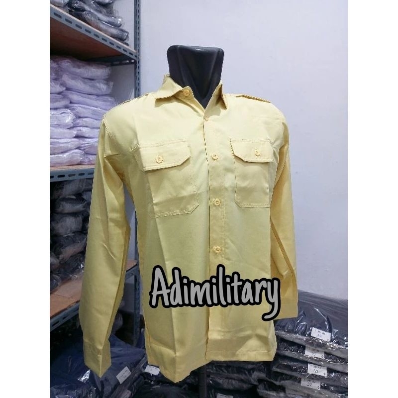 seragam satpam crem terbaru seragam satpam baju PDH sus tangan panjang seragam satpam crem terbaru s