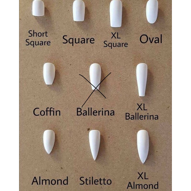 KUKU PALSU POLOS 50PCS READY BENING DAN PUTIH NATURAL