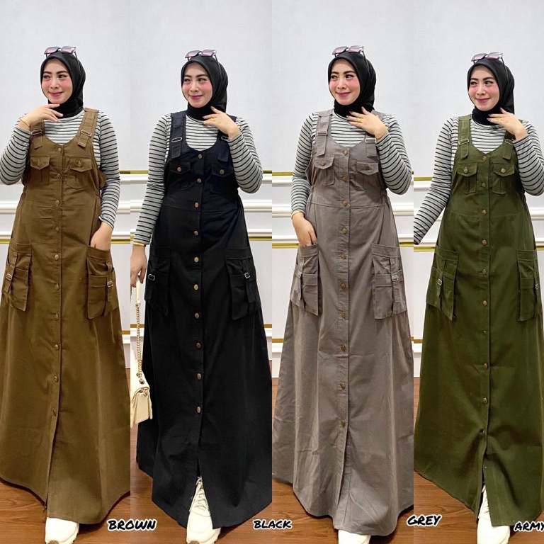 New Recommended Overall Cargo  Gamis Overall Kancing  Gamis Overall  Overall