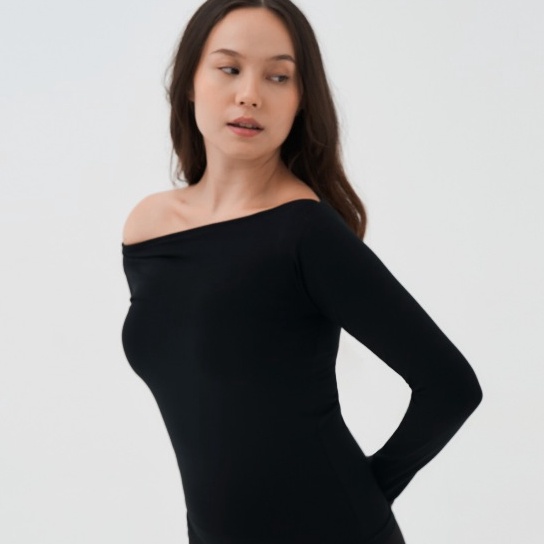 Serbu sekarang GOENA Danica Boatneck Long Sleeve Top