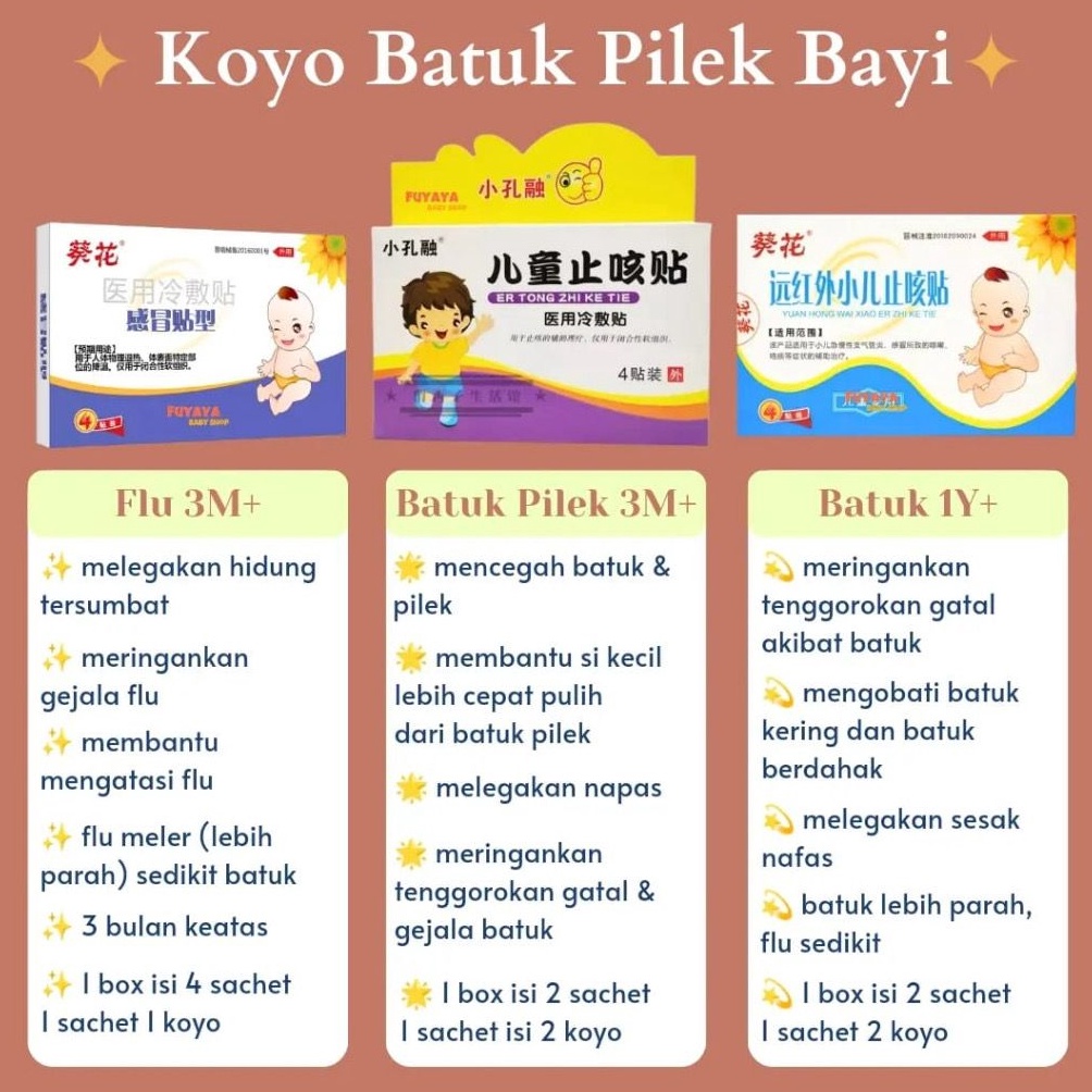 Termurah dan terbaik  Koyo Flu Untuk Bayi  koyo flu bayi  koyo batuk pilek  koyo pilek  salon pas ba