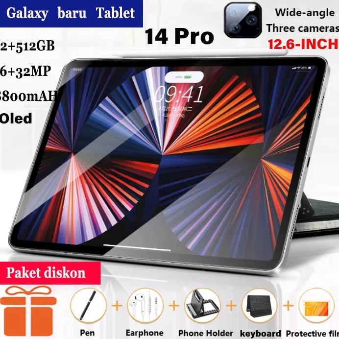 Paket Ekslusif Pabrik Langsung 1 Ori Tablet Murah 5G Baru Galaxy series Pro 1214 pro Tab 11inch RAM 