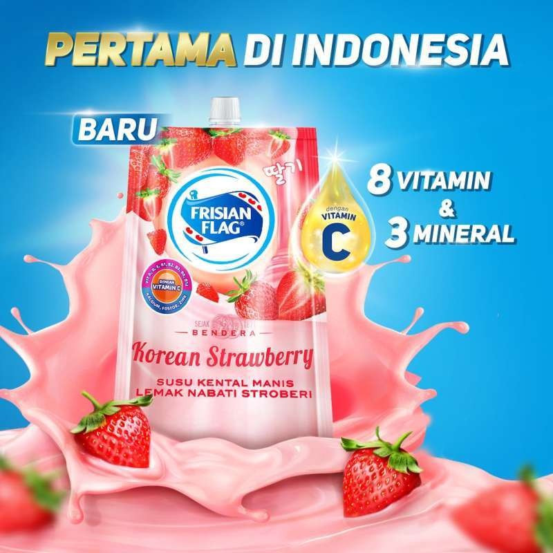 

NEW Susu Bendera Korean Strawberry Kental Manis 260g