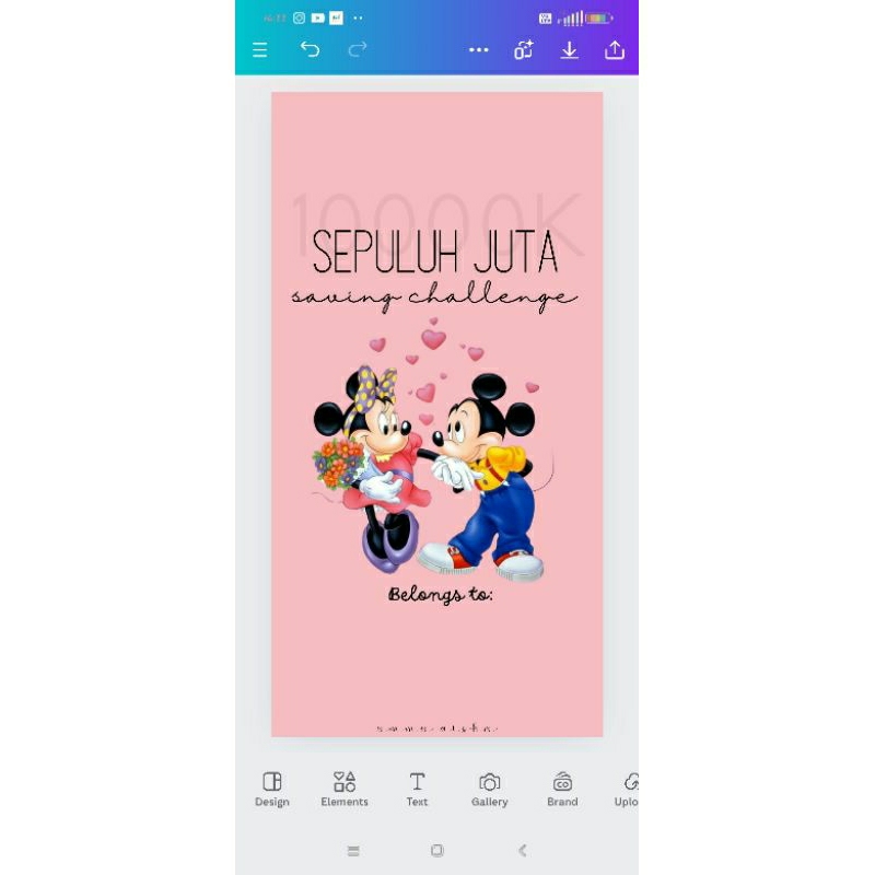 

Mickey Minnie Saving Challenge 10 Juta Envelopes