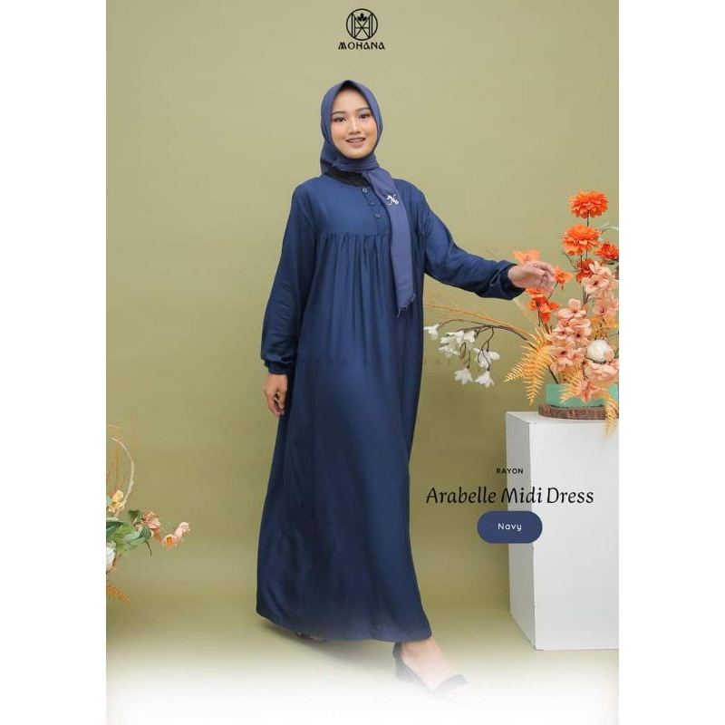 Flash Sale New ‼️ Arabelle midi Dress Mohana Terlaris ✅