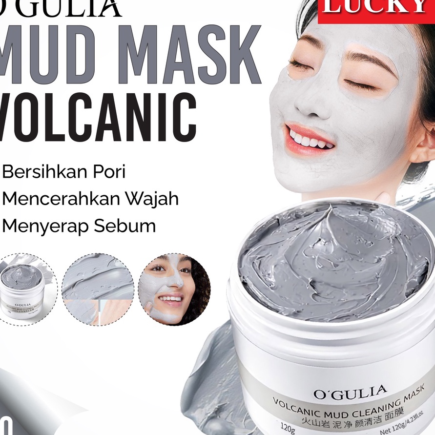 55 COD  COD  O GULIA Volcanic Mud Masker Lumpur Vulkanik Ogulia Memutihkan Wajah dan Menghilangkan K