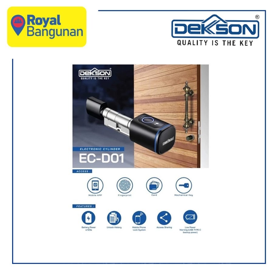 Dekkson 8801001702 EC D01 Electronic Cylinder 70mm Black
