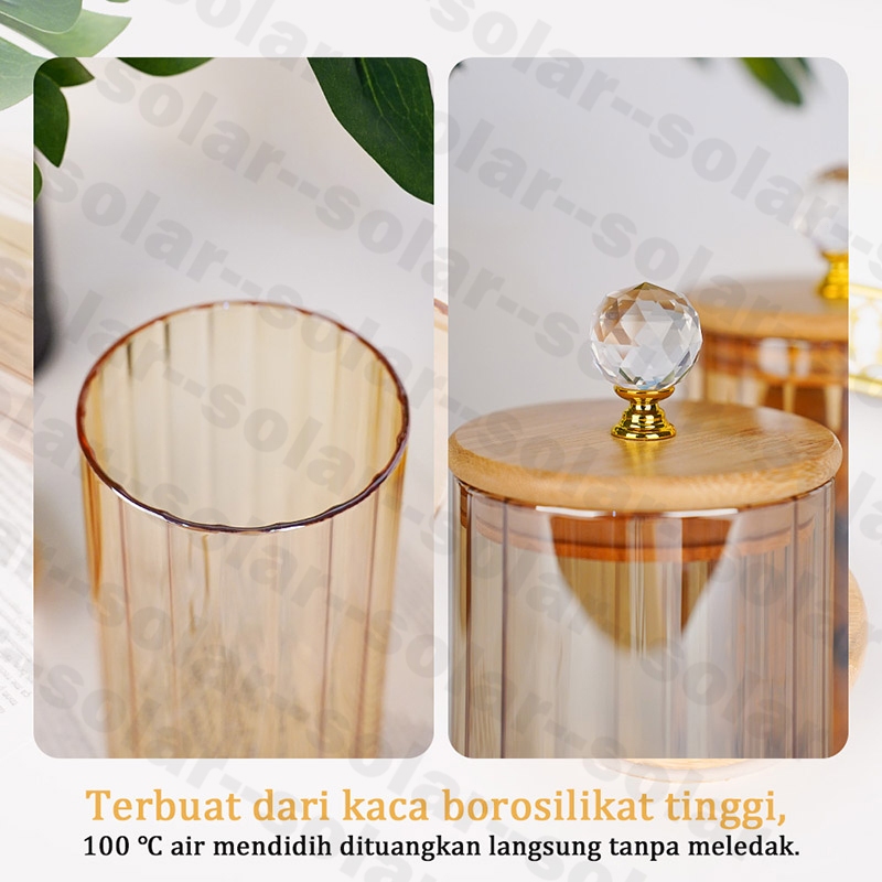 Toples Kue Kering Toples Kaca Aesthetic Toples Makanan Toples Mewah Set Tangki Penyimpanan Makanan