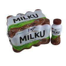 

MINUMAN SUSU UHT MILKU RASA COKLAT KEMASAN BOTOL 200 ML 1 PAK ISI 12 BOTOL